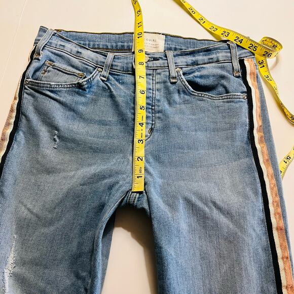 McGuire Ibiza Side Striped Raw Step Hem Jeans Size 26 - Picture 9 of 11